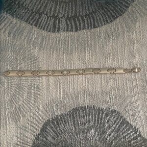 Sterling Silver 925 Love Bracelet Zirconia Posies 7” with Lobster Claw